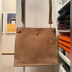 Metier London Stowaway bag in Suede